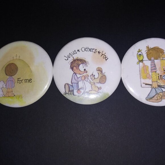 Jonathan and David Inspirational Praise the Lord Jesus Button Lot of 7 - Picture 3 of 6